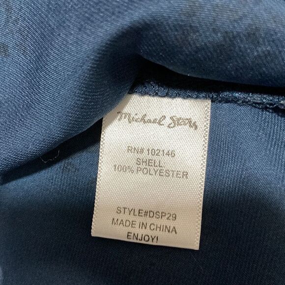 Michael stars blue floral blouse with split neck-M - Picture 7 of 8